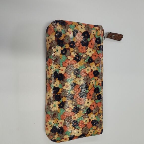 Fossil  Key-per 2pc Poppy Floral Lg Makeup/clutch Logo Sm Clutch Coin NWOT - Picture 8 of 11
